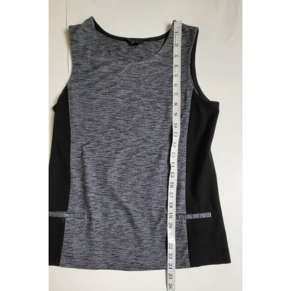 Theory Black Gray Sleeveless Pockets Tank Top Size Small - Picture 6 of 8